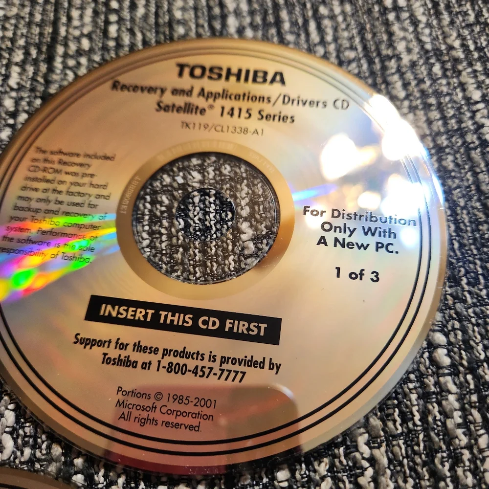 🔥 Toshiba Satellite 1415 Series Recovery CDs